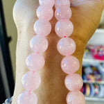 Madagascar Rose Quartz 12mm Round Strand - Beadsy Beads