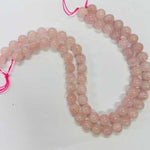 Madagascar Rose Quartz 12mm Round Strand - Beadsy Beads