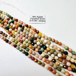 Mix Agate Round Faceted Crytsal Gemstone 4mm Beads - 15.5" Strand - Beadsy Beads