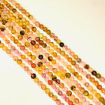 Mix Coloured Rutilated Quartz Round Crystal Bead Strand 4.5mm 15.5'' - Beadsy Beads