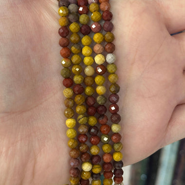 Mookaite Crystal Gemstone Faceted Beads 4mm - 15" Strand - Beadsy Beads