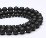 Multi Colour Volcanic Lava Stone Loose Beads Gemstone 8mm 15 inches strands - Beadsy Beads