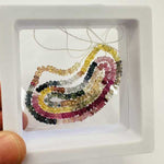 Multicoloured Sapphire Crystal Faceted Rondelle Gemstones Beads 3mm - 15.5" Strand - Beadsy Beads