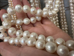 Natural Freshwater Pearls Beads 12 - 13 mm - 15.5"inches Strand White - Beadsy Beads