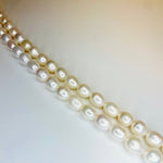 Natural Freshwater Pearls Rice Beads 12mm - 15.5"inches Strand White - Beadsy Beads
