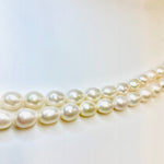 Natural Freshwater Pearls Rice Beads 12mm - 15.5"inches Strand White - Beadsy Beads