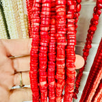Natural Irradiated Coral Heishi Bead 8 - 9mm - 15.5"inches Strand - Beadsy Beads