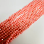 Natural Light Pink Coral Faceted Gemstone Beads 2.5mm - 15.5 inches strand - Beadsy Beads
