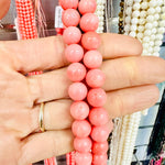 Natural Pink Coral Bead Round 10mm - 15.5"inches Strand - Beadsy Beads