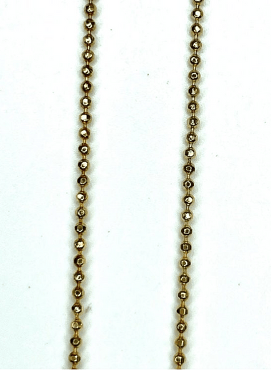 Nickel Free 18K Gold Plated Ball Style Chain Necklace - 43cm - Beadsy Beads