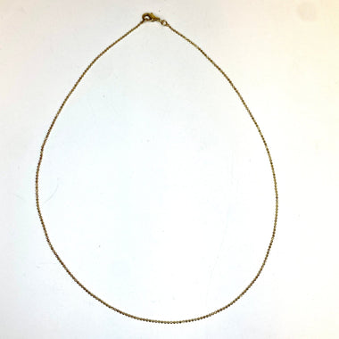 Nickel Free 18K Gold Plated Ball Style Chain Necklace - 43cm - Beadsy Beads