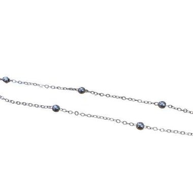 Nickel Free Silver Chain - Chain Link Beaded - 1 Metre - Beadsy Beads
