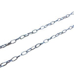 Nickel Free Tarnish Resistant Soldered Links Silver - Elongated Style - 1 Meter Bag - Beadsy Beads