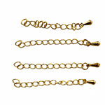 Nickel Free Yellow Gold Extension chains - 10pcs - Beadsy Beads