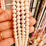 Non Dyded Natural Coral Bead 6mm - 15.5"inches Strand - Beadsy Beads