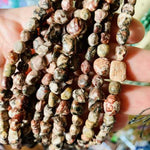 Pink Leopard Jasper Crystal Tumbled Nugget Gemstones Beads 6-8mm – 15.5″ Strand