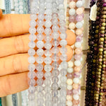 Peruvian Blue Chalcedony Crystal Round Bead 6mm - 15 Inches Strand - Beadsy Beads