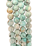 Peruvian Turquoise Crystal Beads Round 8mm - 15.5 inches strand - Beadsy Beads