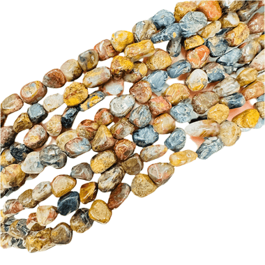 Pietersite Tumbled Nugget Gemstones Beads 8 - 10mm - 15.5" Strand - Beadsy Beads