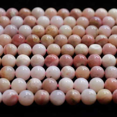 Pink Opal Crystal Gemstone Beads Round 8mm (10pcs) - Beadsy Beads