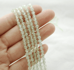 Prehnite Crystal Faceted Round Gemstone Beads 4mm - 15.5" Strand - Beadsy Beads