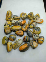 RARE Authentic High Quality Bumble Bee Jasper Tumbled Gemstones app. 2 - 3cm - 1pcs - Beadsy Beads