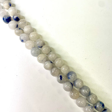 RARE! Dumortierite Crystal Gemstone Beads Round 6mm 15.5'' Strand - Beadsy Beads