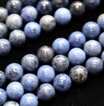 RARE! Dumortierite Crystal Gemstone Beads Round 8mm - Beadsy Beads