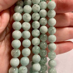 RARE Green Angelite / Celestite Loose Gemstone Beads 8mm - 15.5in Strand - Beadsy Beads