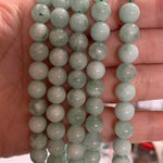 RARE Green Angelite / Celestite Loose Gemstone Beads 8mm - 15.5in Strand - Beadsy Beads