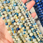 Rare! UV reactive and absorbant Hackmanite Round Beads - 15.5 Inches - Choose Size - Beadsy Beads