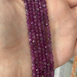 Ruby Crystal Faceted Round Gemstones Beads 4mm - 15.5" Strand - Beadsy Beads