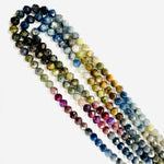 Ruby Sapphire Crystal Faceted Round Gemstones Beads 6mm - 15.5" Strand - Beadsy Beads
