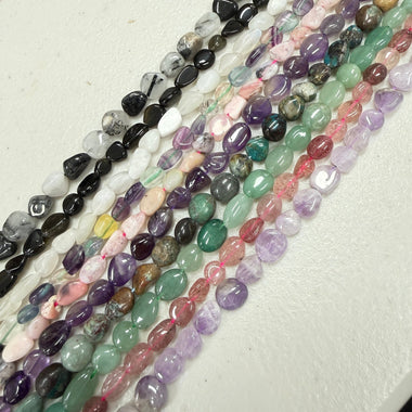 SALE! 10 Strands 15.5 inches Mix Natural Crystal Nuggets large size - Beadsy Beads