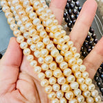SALE! Natural Freshwater Pearls Beads Potato 8 mm - 15.5"inches Strand Peach - Beadsy Beads