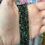 Seraphinite Round Faceted Crystal Gemstone 4mm 15.5 inches strand - Beadsy Beads
