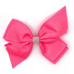 Split Tail Diamonte Hairbows Pink - Beadsy Beads