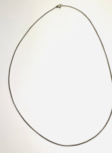 Stainless Steel Cable Style Chain Necklace 60cm - Beadsy Beads