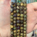 Stichtite Crystal Round Beads (choose size) - 15.5" Strand - Beadsy Beads