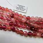 Strawberry Quartz Round Faceted Crystal Gemstones 6mm Beads - 15.5 Inches Strand - Beadsy Beads