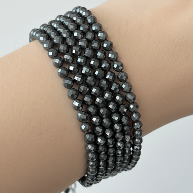 Terahertz Faceted Round Crystal Gemstone Beads 4mm - 15.5" Strand - Beadsy Beads