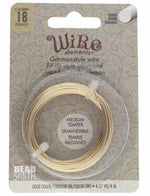 The Bead Smith Wire Elements - German Style Wire - Gold 18 Gauge - Beadsy Beads