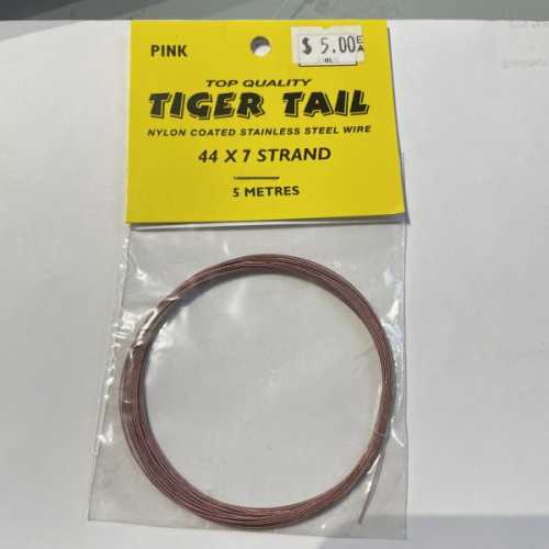 Tiger Tail Flexible Wire ( Kaygee Product) 5m - Pink – Beadsy Beads