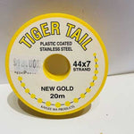 Tiger Tail Flexible Wire (Kaygee Product) 20m - New Gold