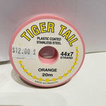 Tiger Tail Flexible Wire (Kaygee Product) 20m - Orange