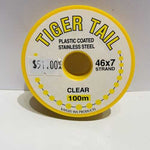 Tiger Tail Flexible Wire (Kaygee Product) 100m - 46 x 7 Clear Thin