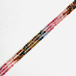 Tourmaline Crystal Faceted Round Gemstones Rainbow Beads 3mm - 15.5" Strand - Beadsy Beads