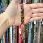 Tourmaline Crystal Faceted Round Gemstones Rainbow Beads 3mm - 15.5" Strand - Beadsy Beads
