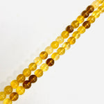 Yellow Fluorite Crystal Gemstone Round Beads 8mm - 15.5 Inches stand - Beadsy Beads