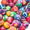 Handmade Polymer Clay Beads Round 8mm Flower Mix Colour (lot of 10pcs)